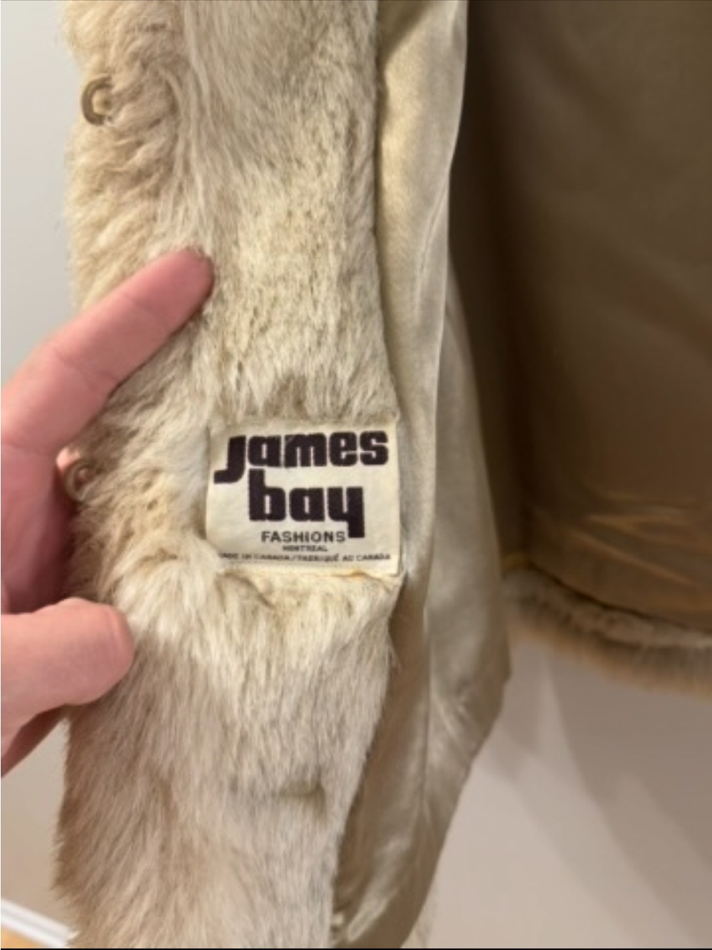 James Bay Fashions Faux Fur Jacket - Cream